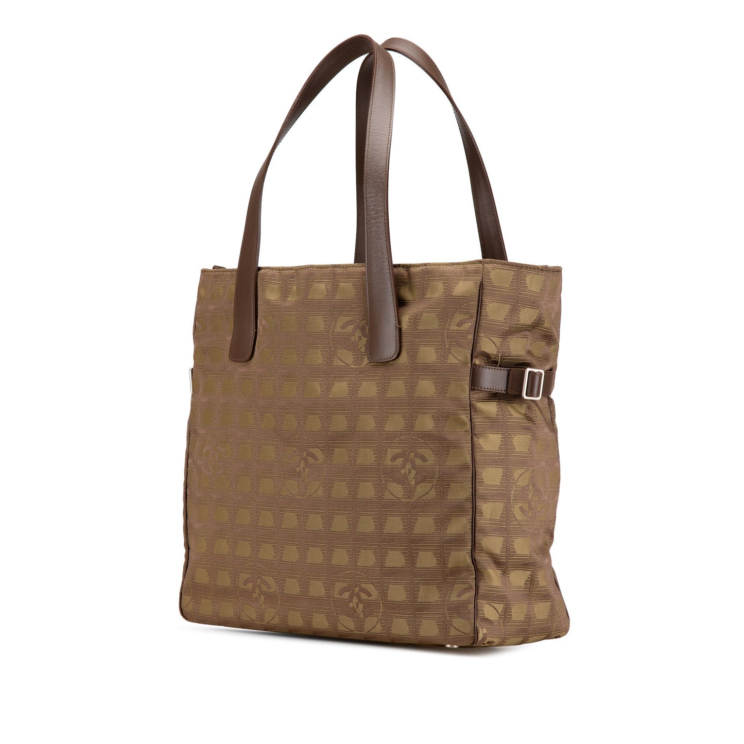 Brown Chanel New Travel Line Nylon Tote