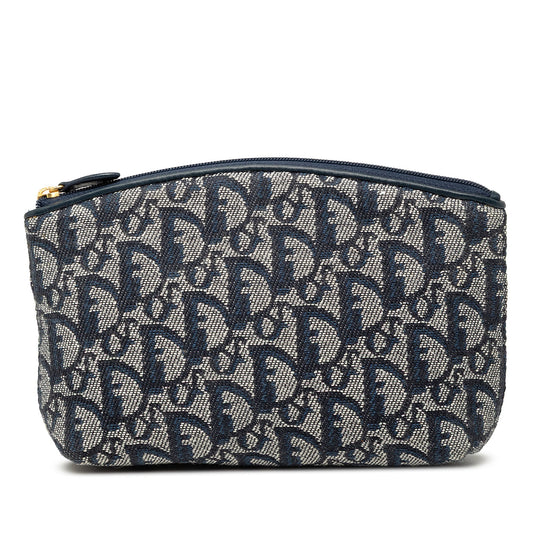 Blue Dior Diorissimo Trotter Canvas Cosmetic Pouch
