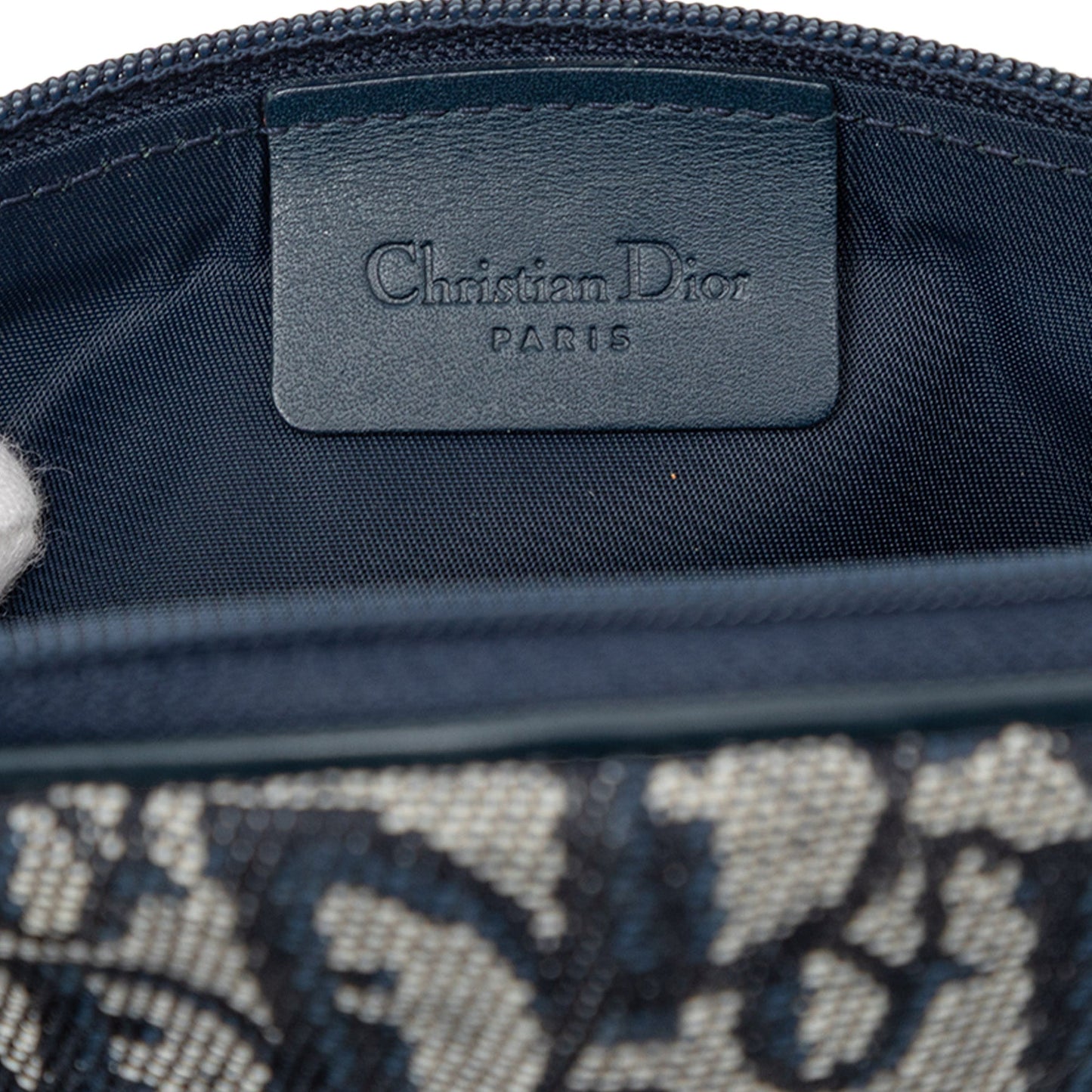 Blue Dior Diorissimo Trotter Canvas Cosmetic Pouch