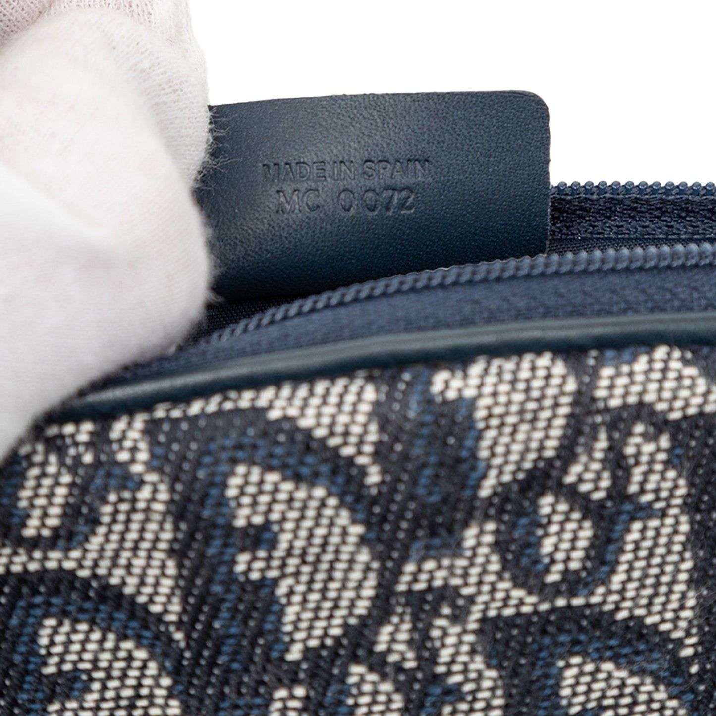 Blue Dior Diorissimo Trotter Canvas Cosmetic Pouch
