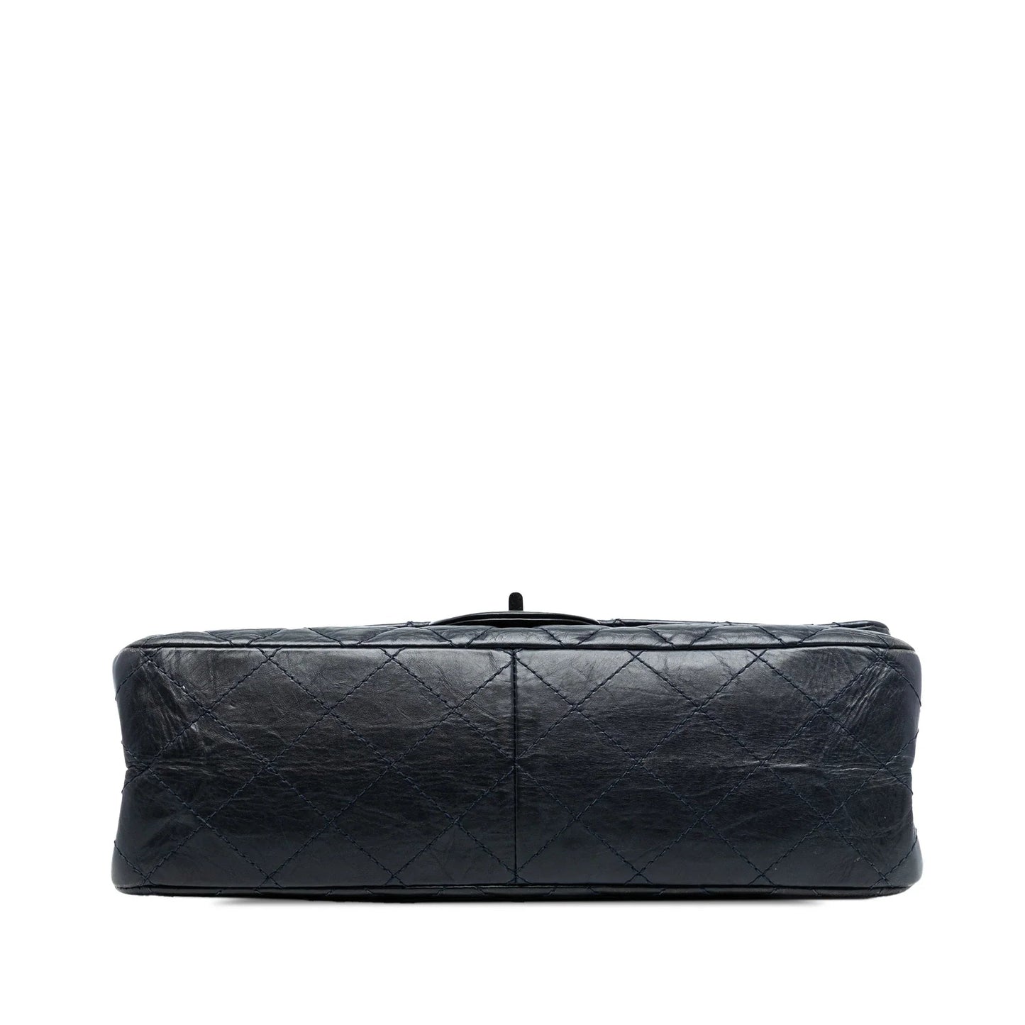 Blue Chanel Aged Calfskin Reissue 2.55 Double Flap 227 Shoulder Bag