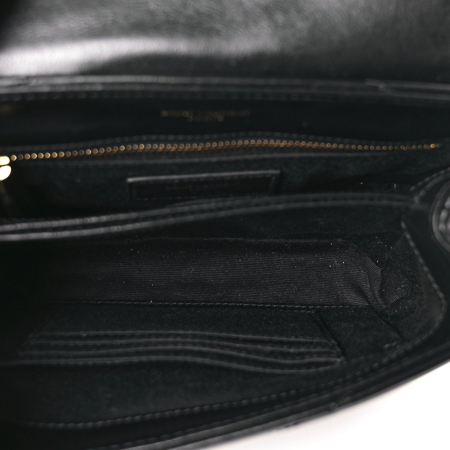 Saint Laurent Calfskin Y Quilted Monogram Toy Loulou Crossbody Bag Black