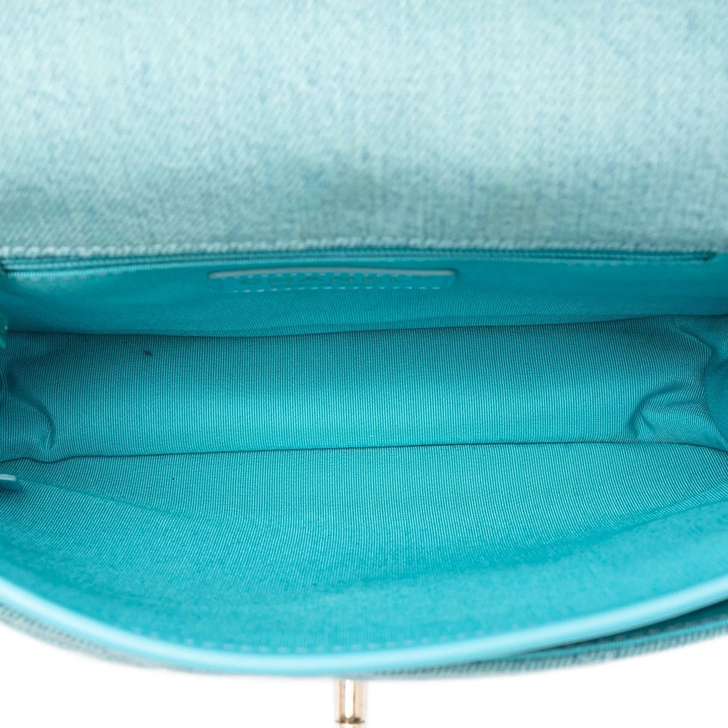 Blue Chanel Small CC Quilted Denim Messenger Flap Crossbody Bag