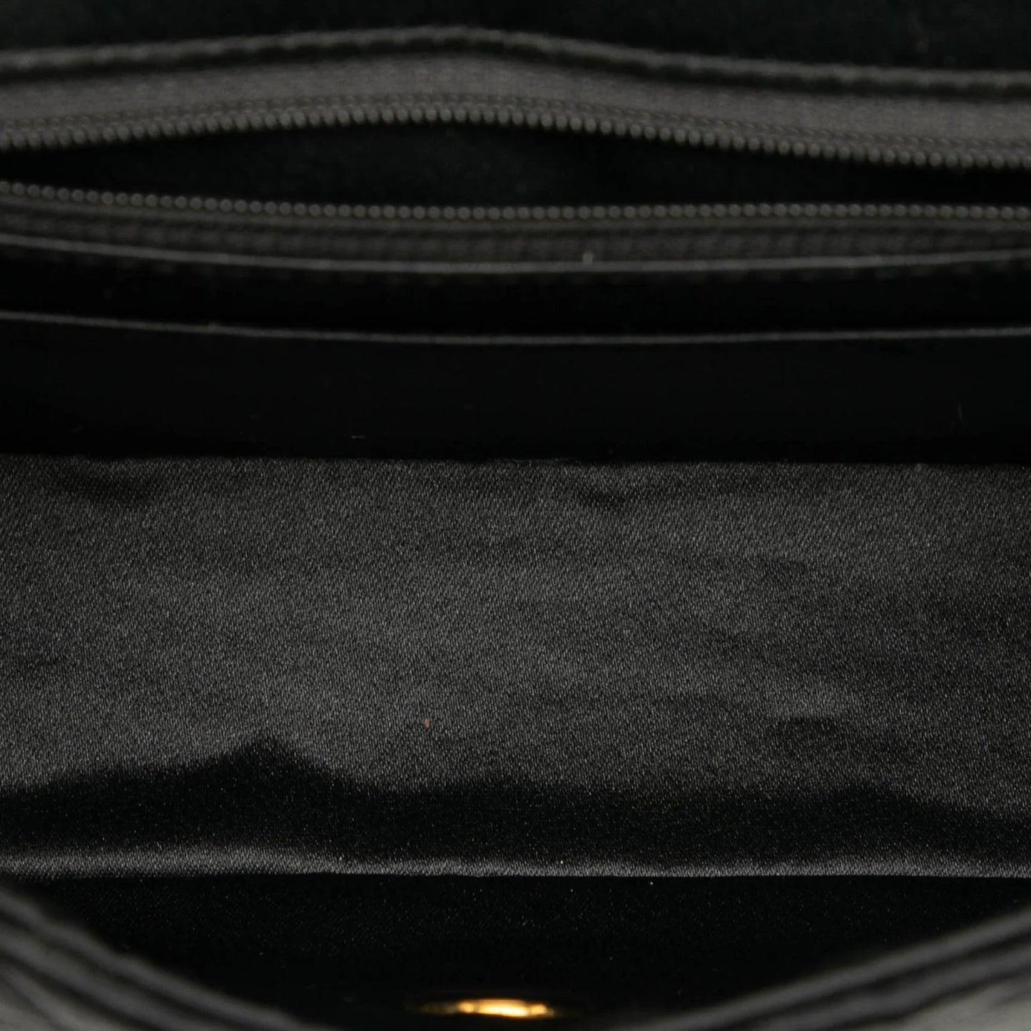 Black Chanel Mini Square Classic Satin Single Flap Crossbody Bag