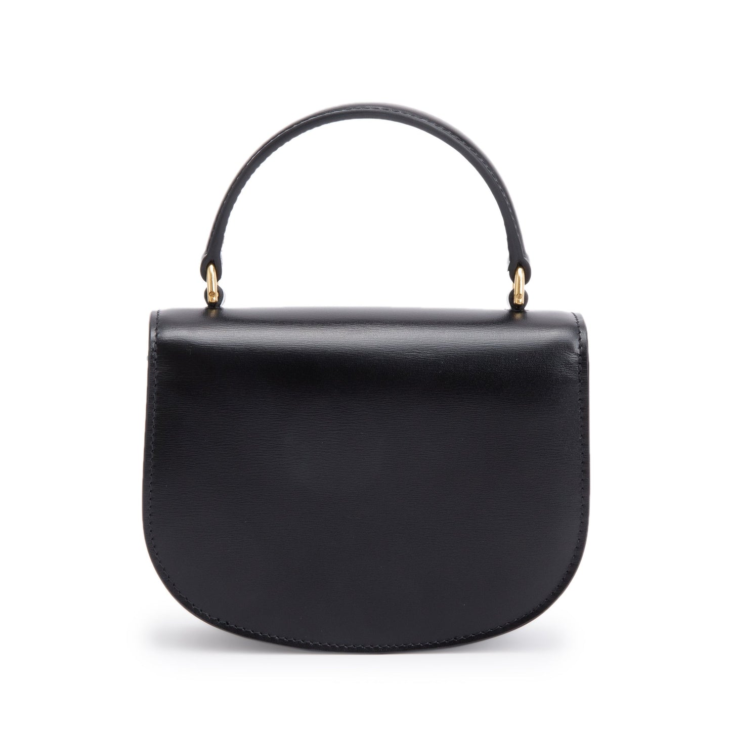 Celine 2021 Black Shiny Calfskin Leather Mini Besace Clea Shoulder Bag