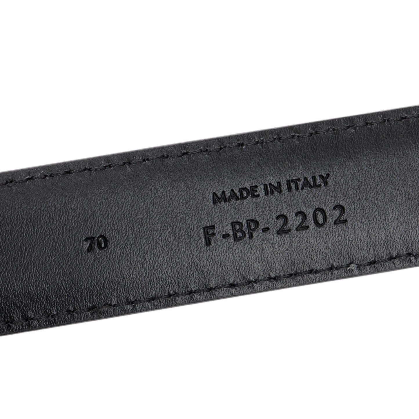 Celine 2022 Black Taurillon Leather Medium Triomphe Belt, Size 70