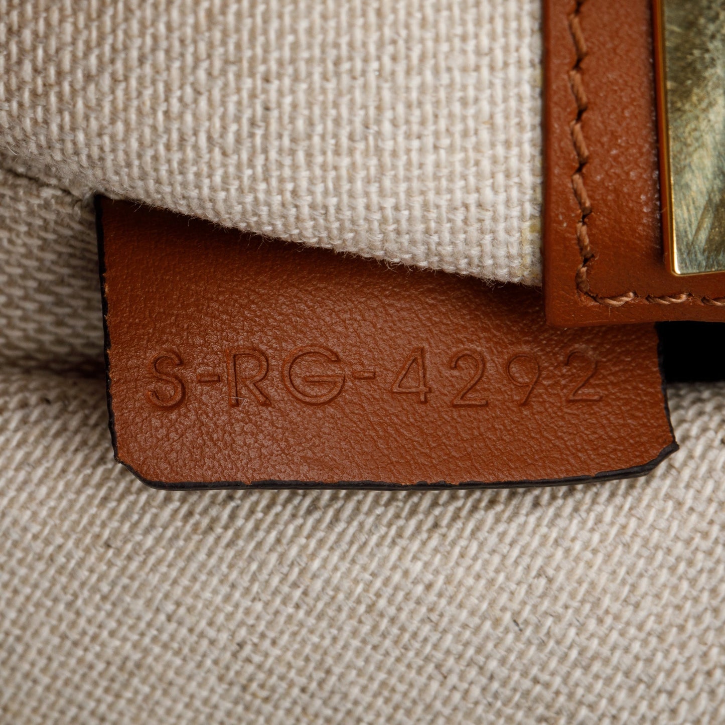 Celine 2022 Neutral Canvas Brown Leather Logo Teen 16 Bucket Bag
