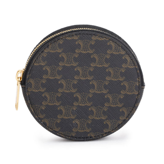Celine 2023 Brown Triomphe Canvas Coin Purse