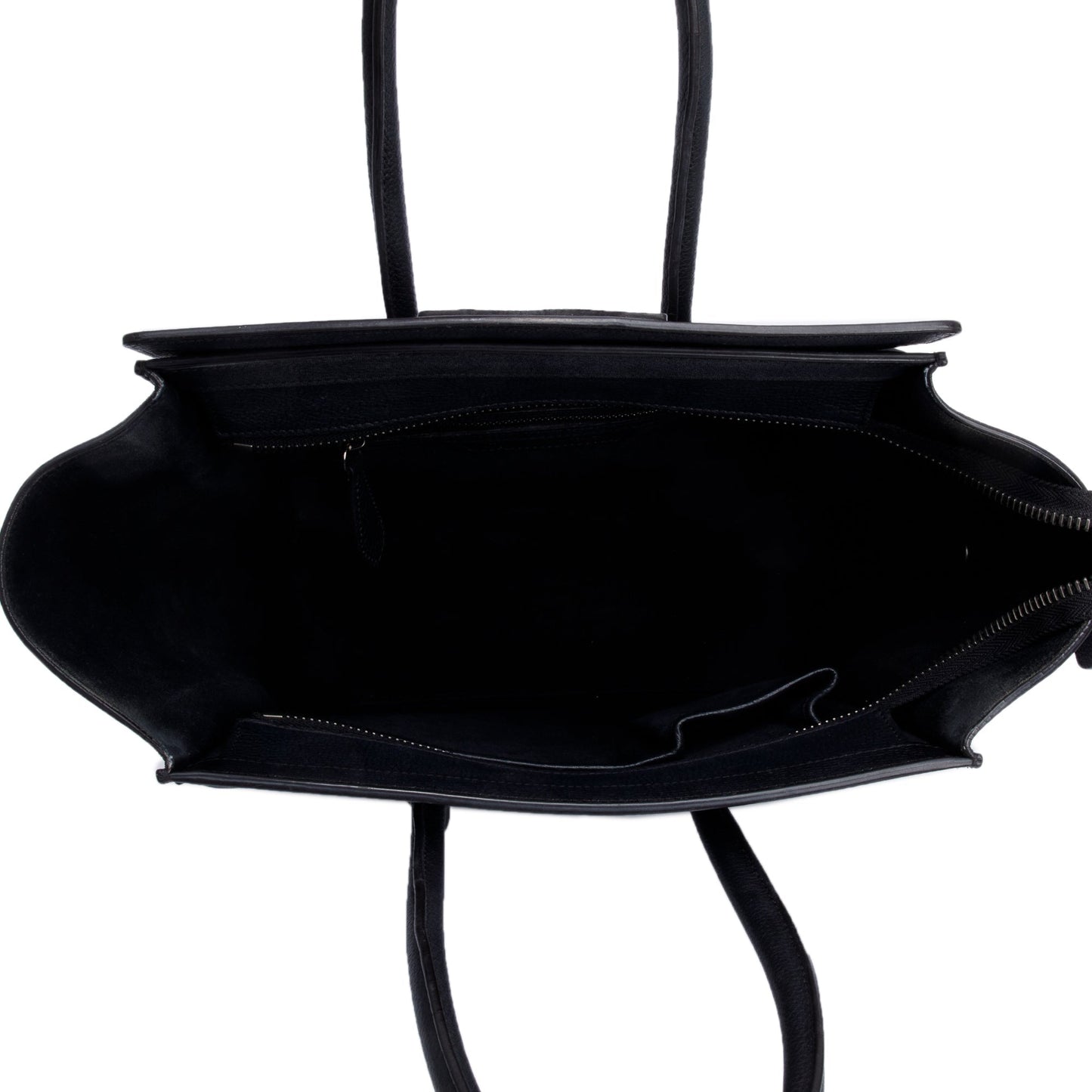 Celine Black Calfskin Leather Micro Luggage Tote