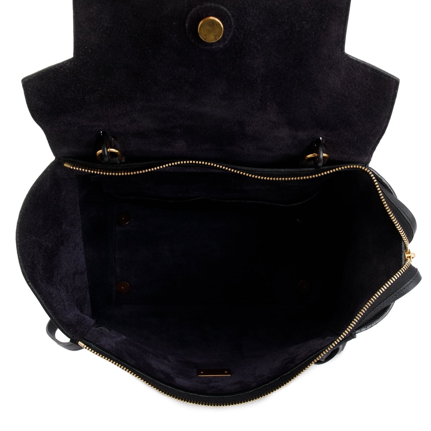 Celine Black Grained Leather Mini Belt Bag