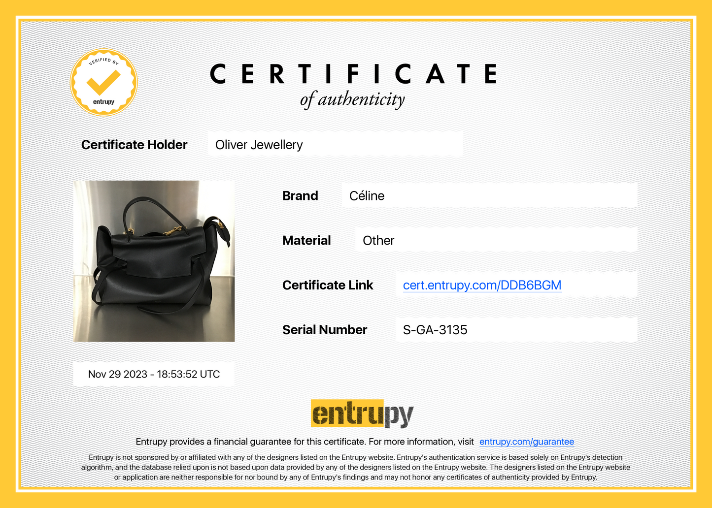 Celine Black Grained Leather Mini Belt Bag