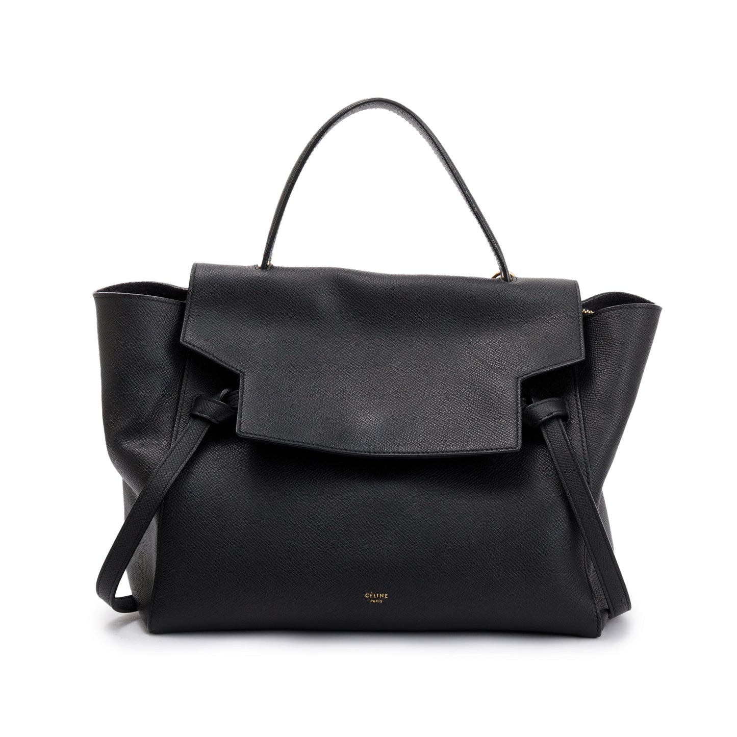 Celine Black Grained Leather Mini Belt Bag