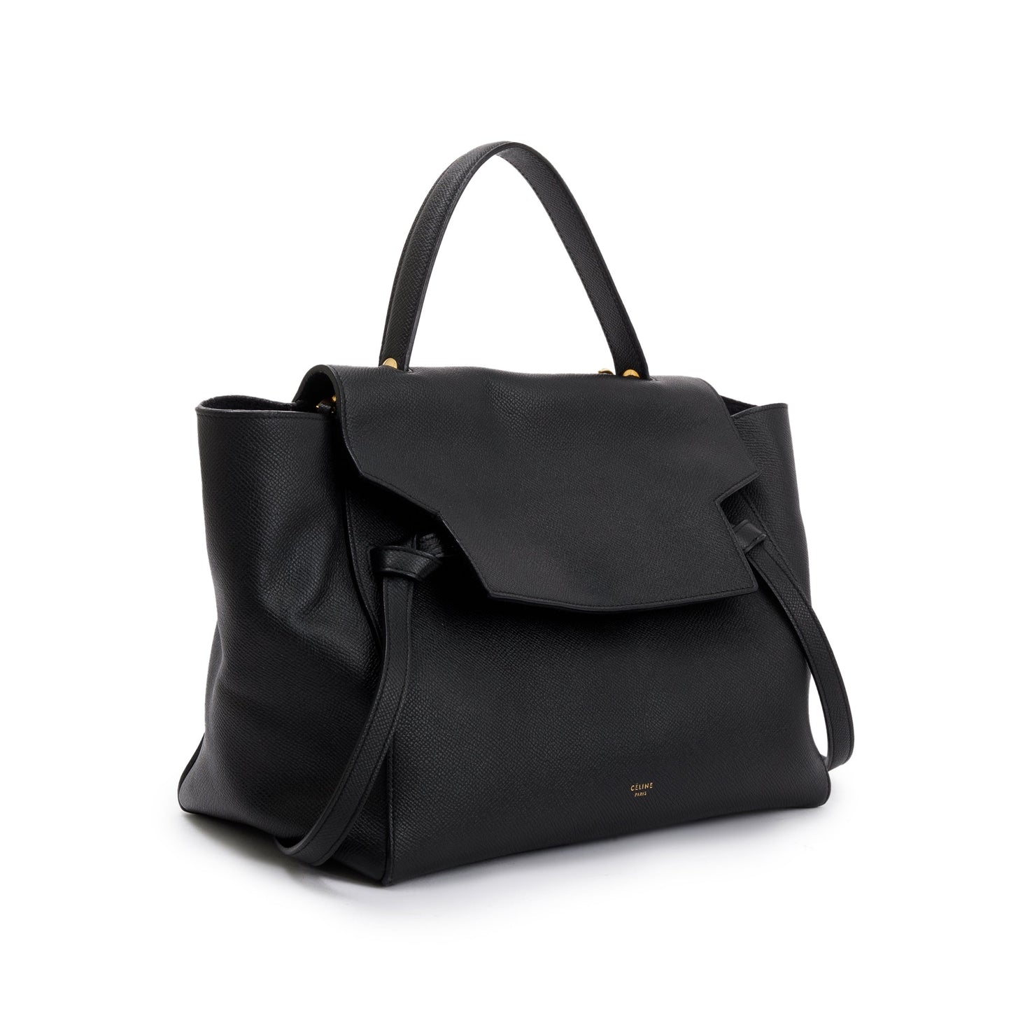 Celine Black Grained Leather Mini Belt Bag