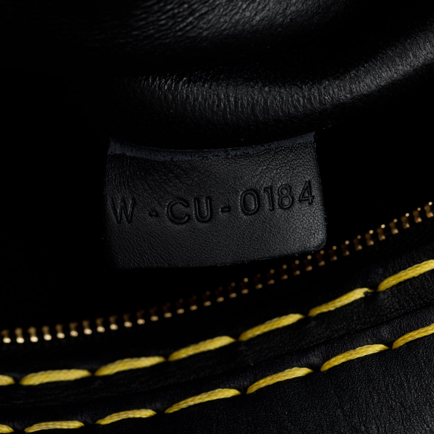 Celine Black Smooth Calfskin Leather Yellow Stitching Small Trapeze Bag
