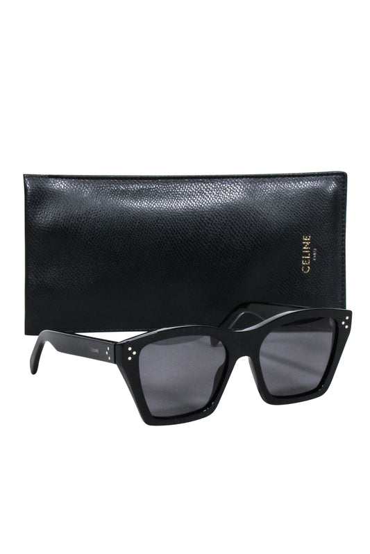 Luxury CELINE - Black Square Cat Eye Sunglasses