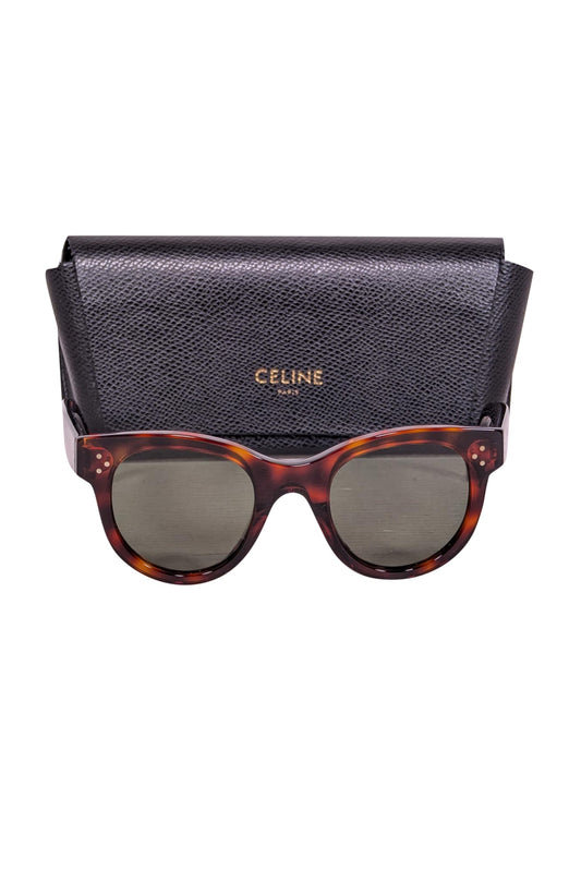Luxury CELINE - Brown Tortoise Rounded Sunglasses