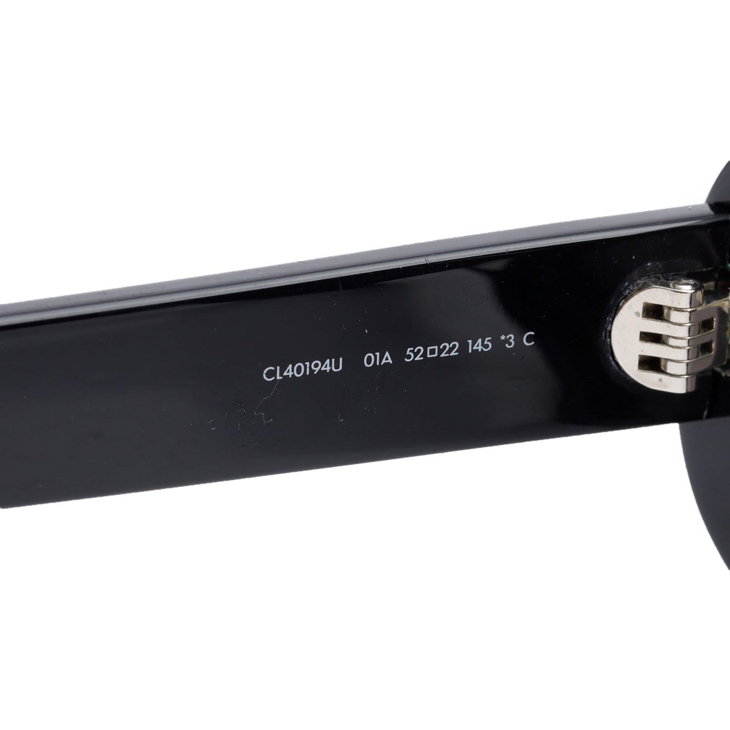 Celine CL40194U Black Acetate Triomphe 01 Oval Sunglasses