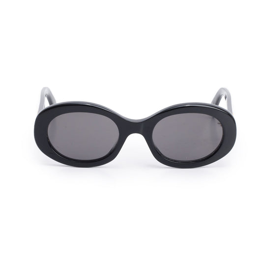 Celine CL40194U Black Acetate Triomphe 01 Oval Sunglasses