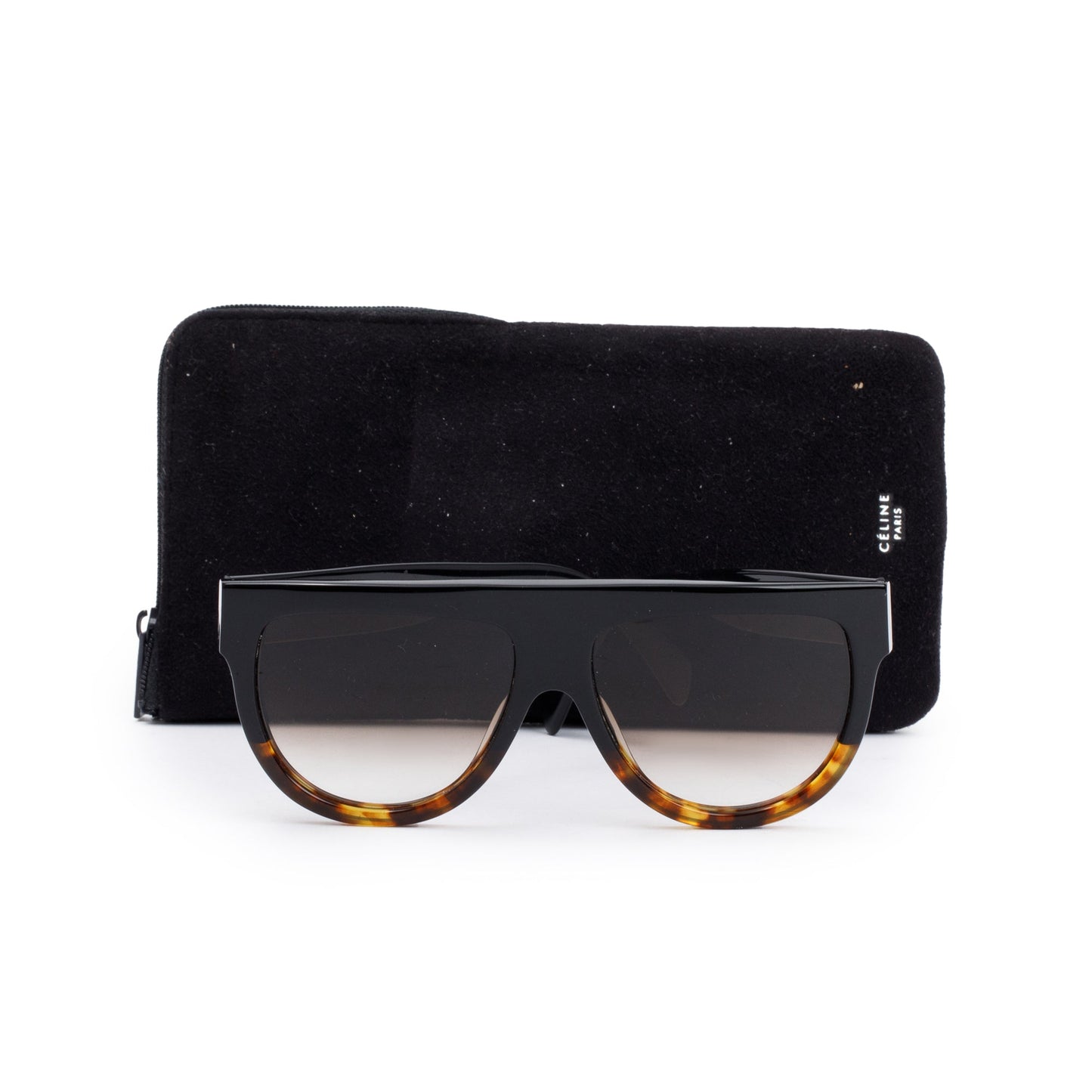 Celine CL41026/S Black & Havana Acetate Wayfarer Sunglasses