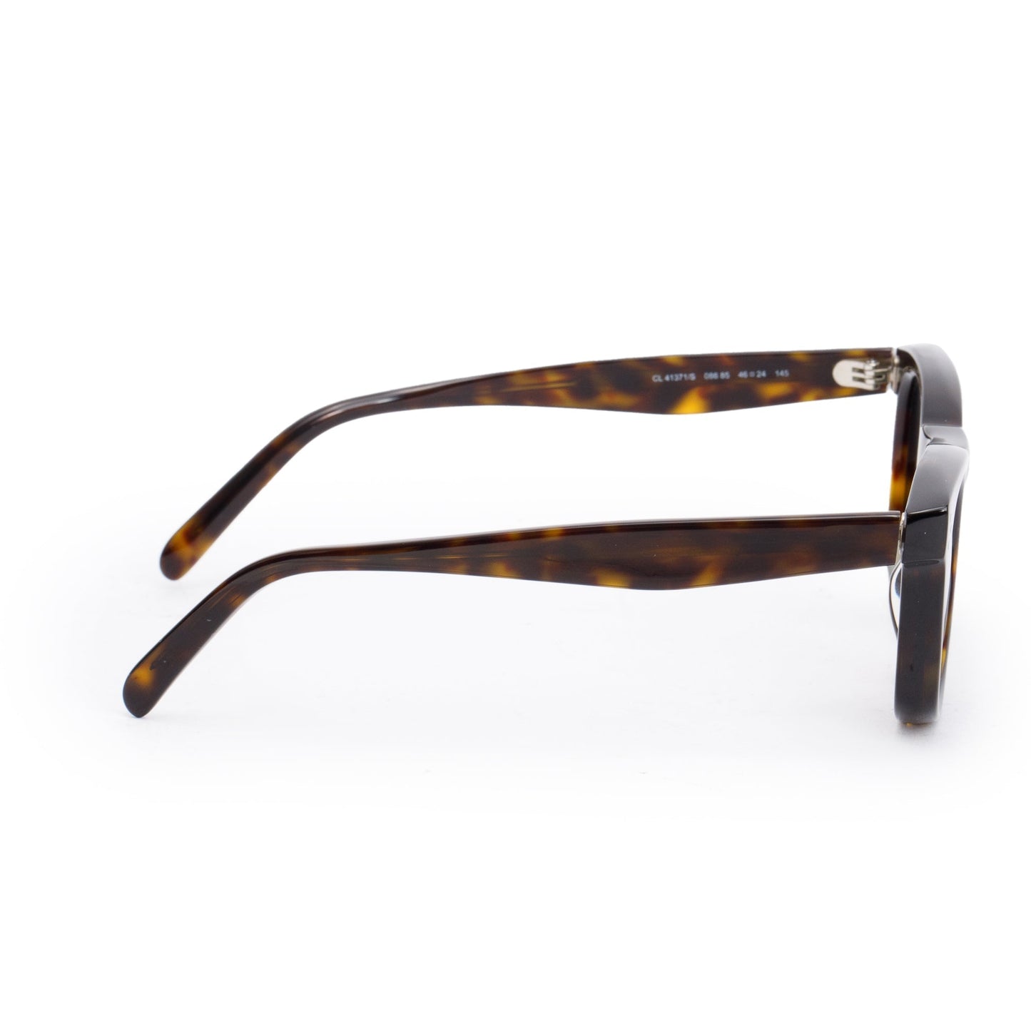 Celine CL41371/S Havana Acetate Round Wayfarer Sunglasses