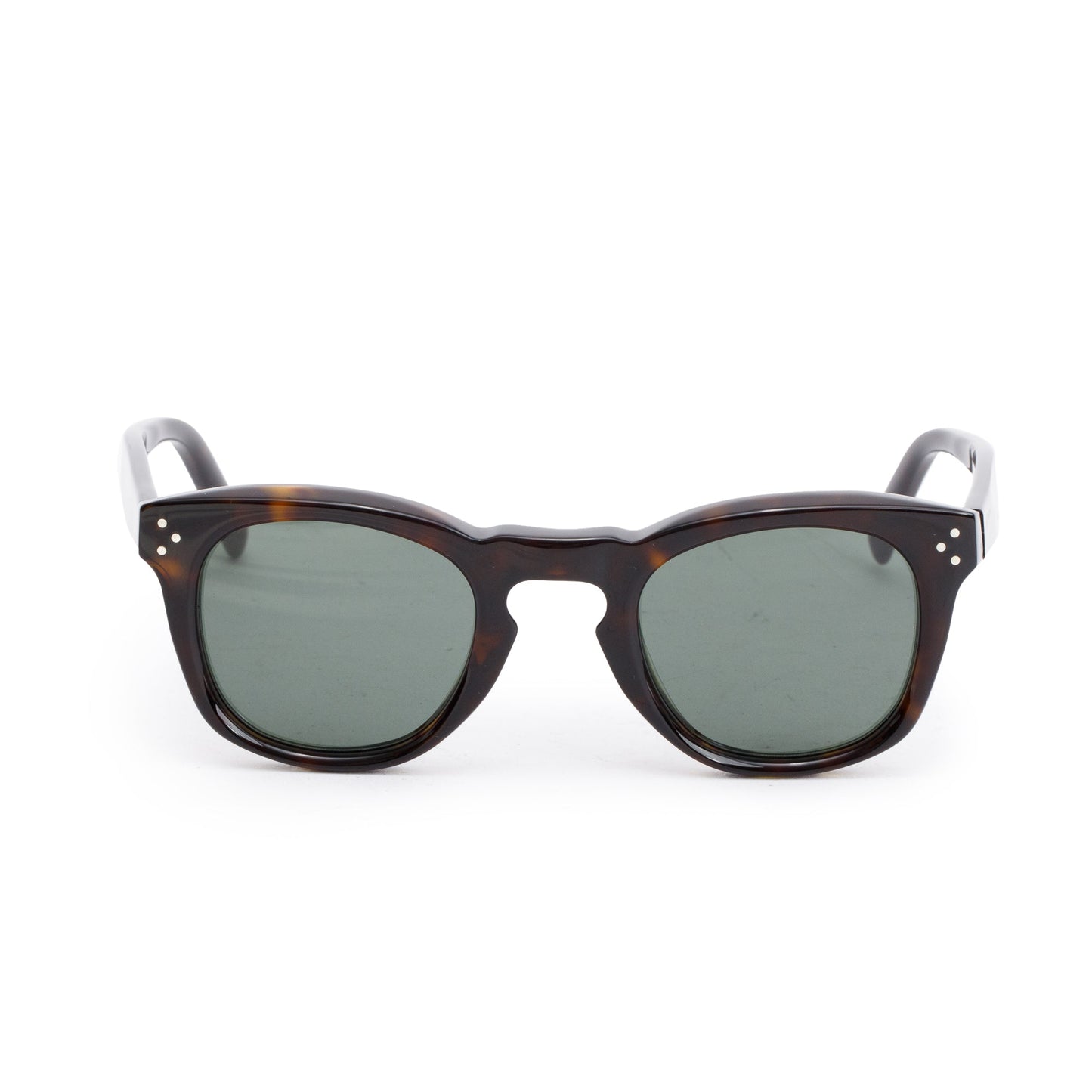 Celine CL41371/S Havana Acetate Round Wayfarer Sunglasses