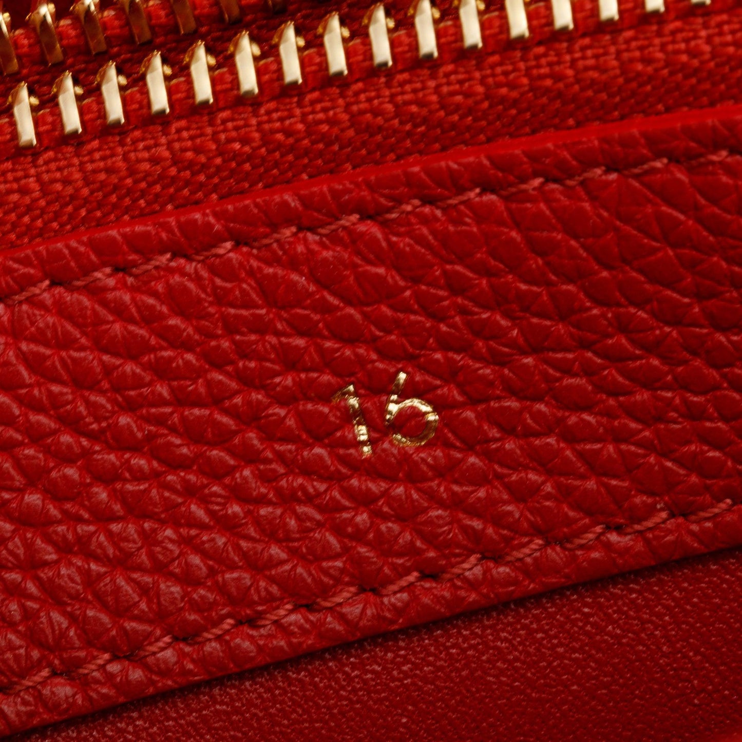 Celine Red Calfskin Leather Small 16 Bag