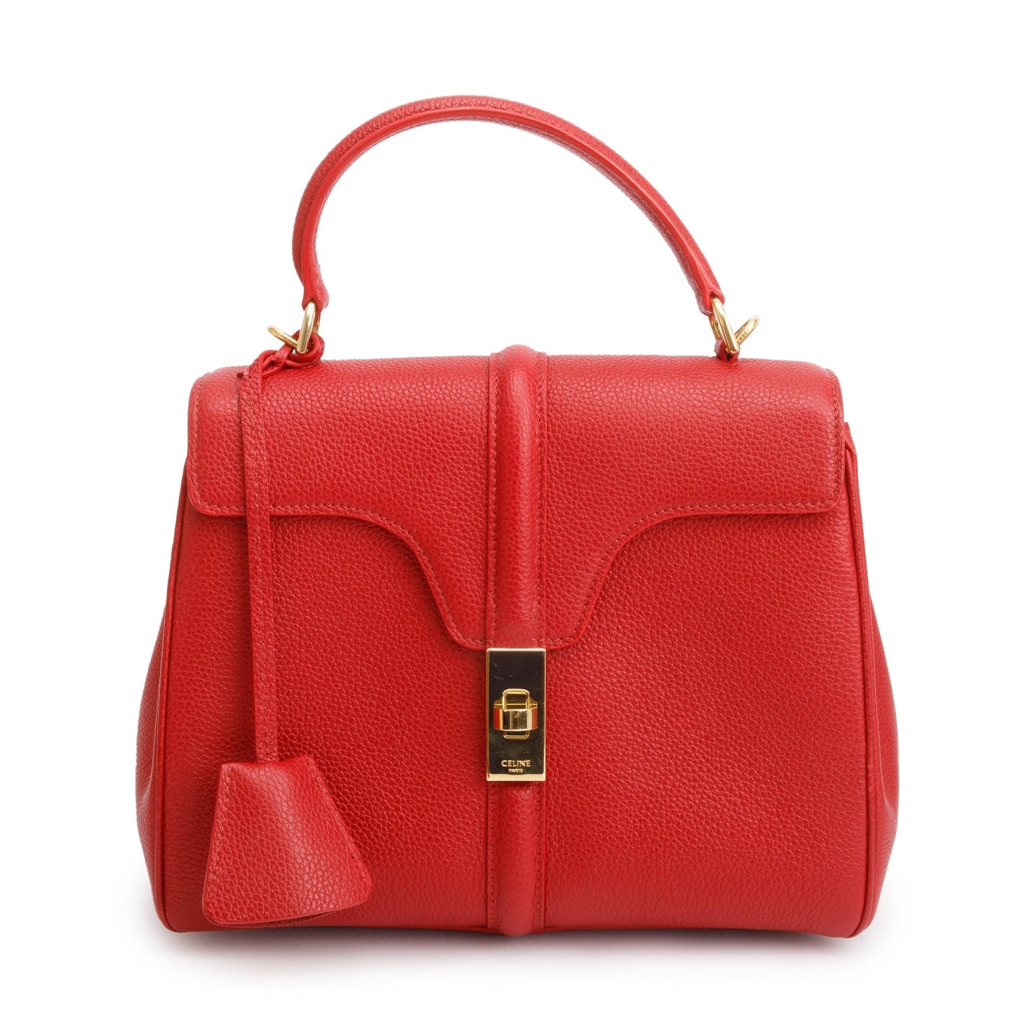 Celine Red Calfskin Leather Small 16 Bag