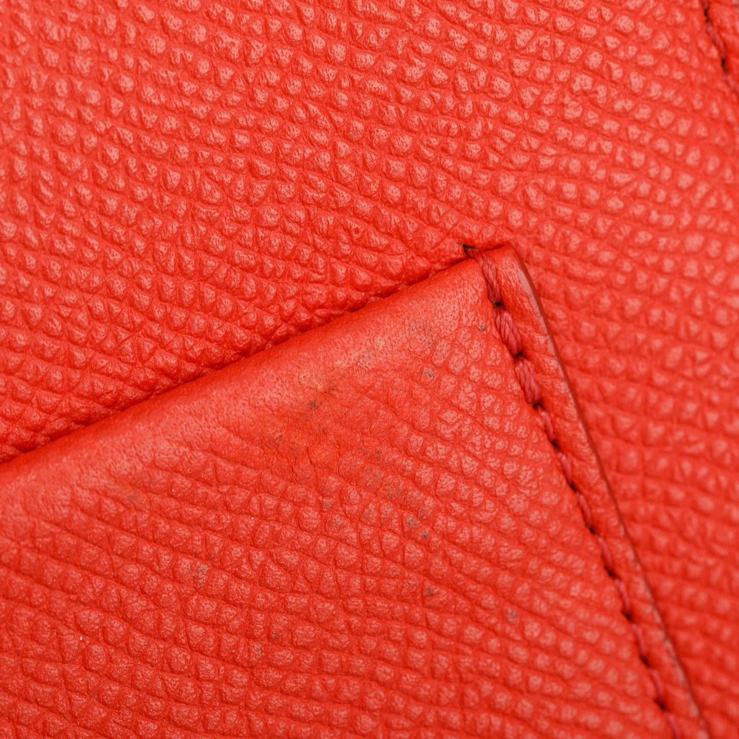 Celine Red Grained Leather Small Trotteur Crossbody Bag