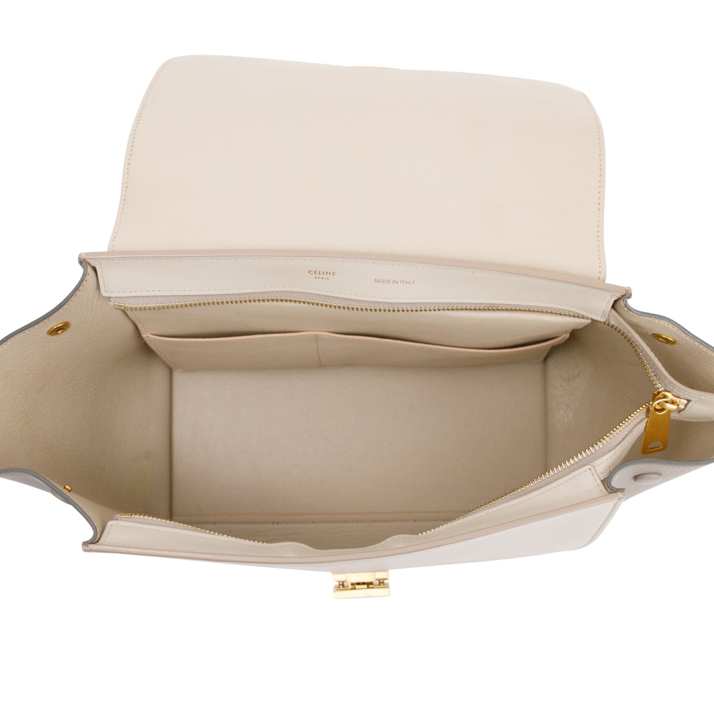 Celine Small Tricolor Leather Trapeze Bag