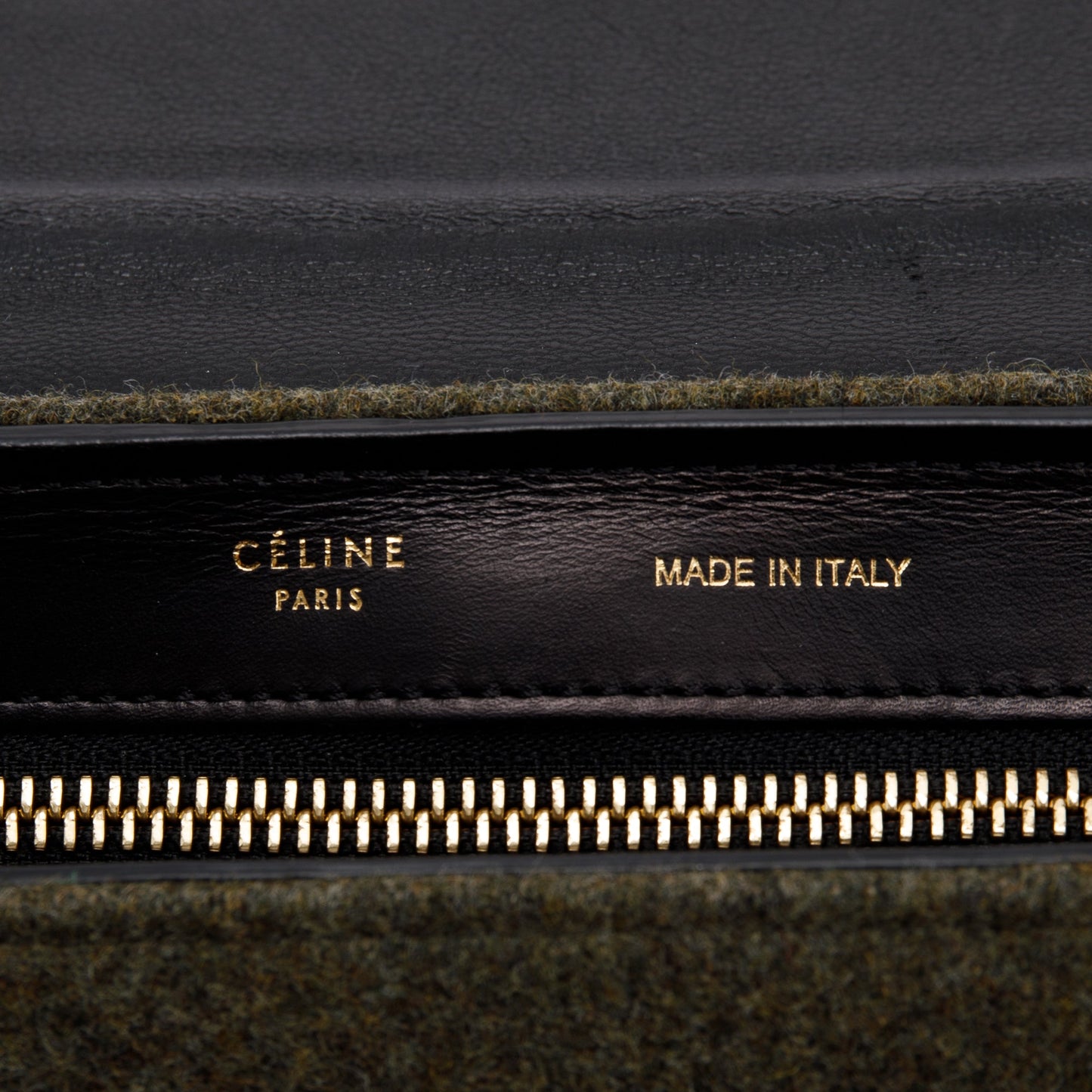 Celine Small Tricolour Wool Trapeze Bag