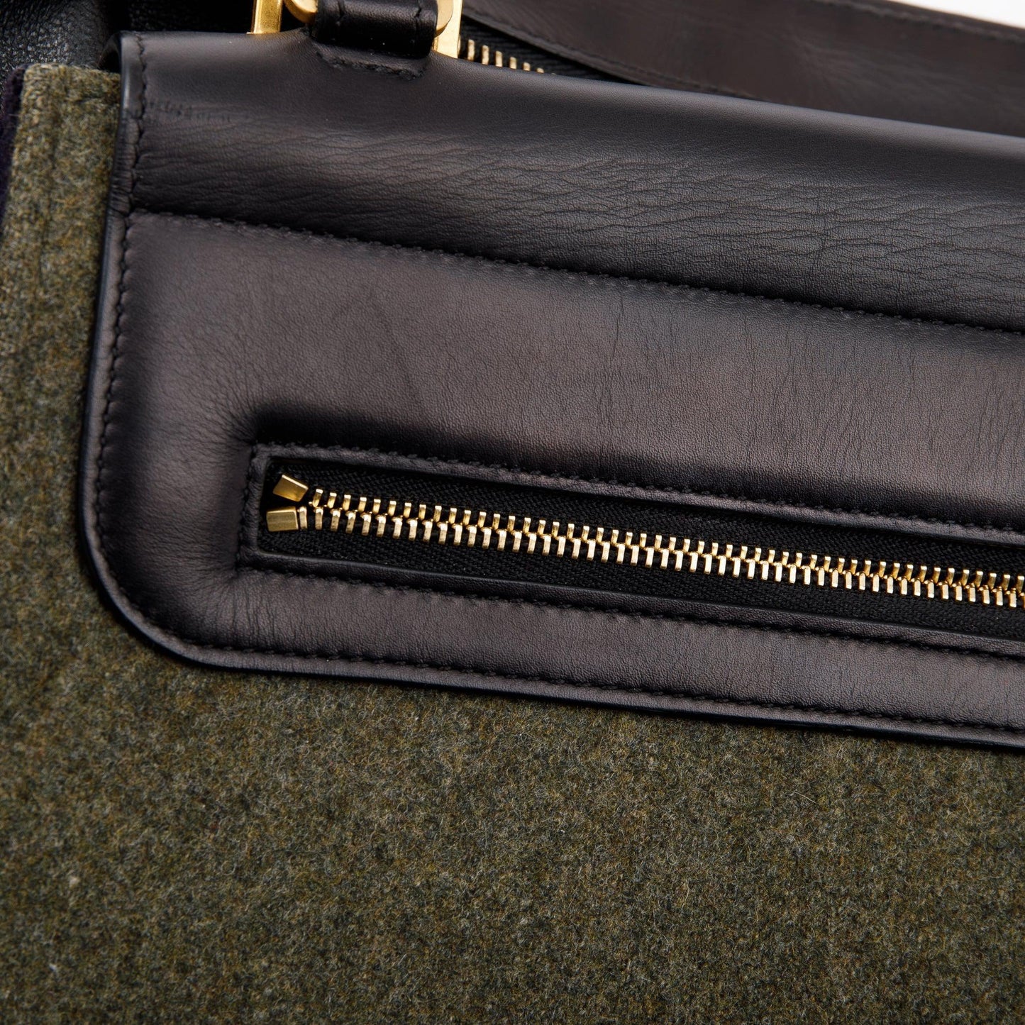 Celine Small Tricolour Wool Trapeze Bag
