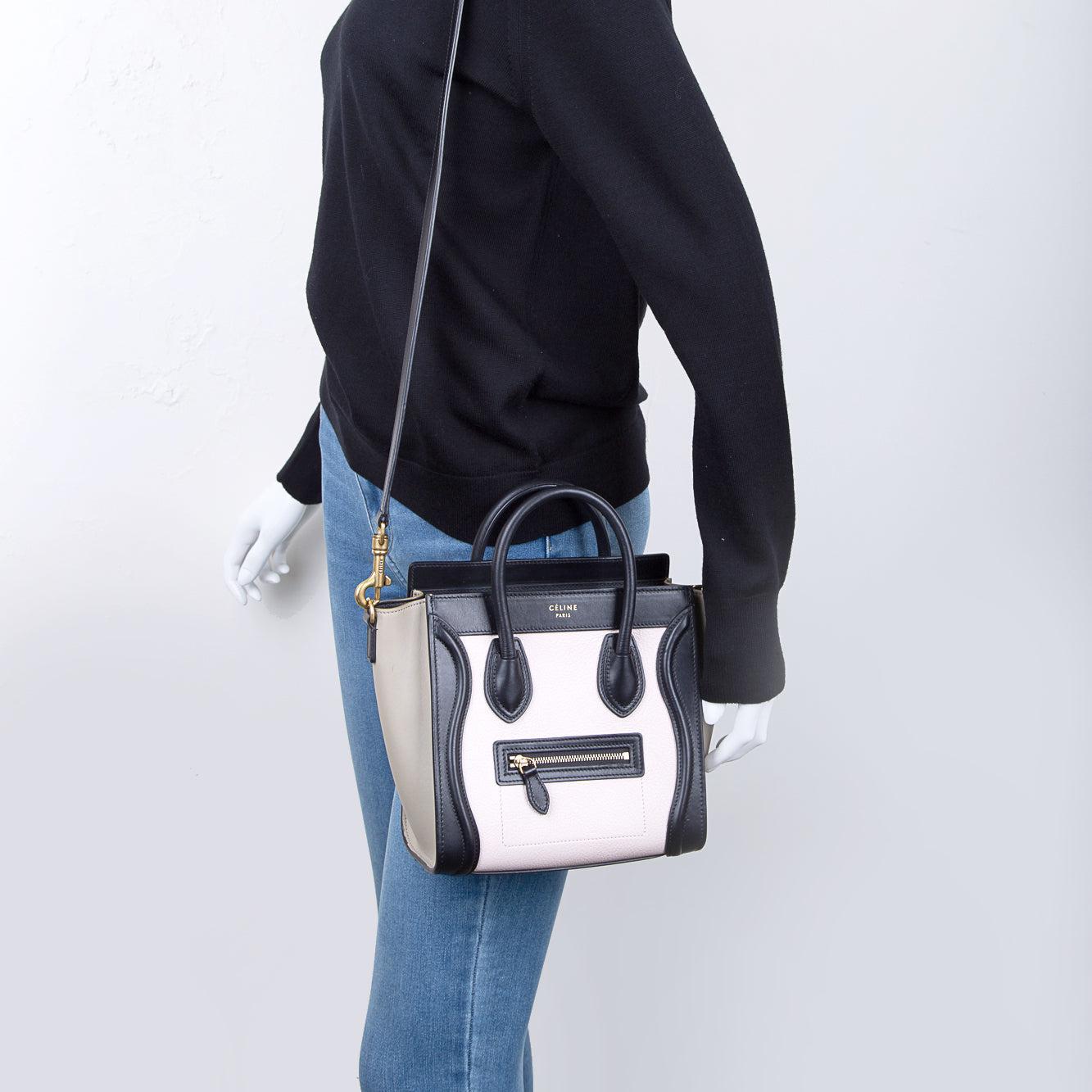 Celine Tricolour Nano Luggage Tote