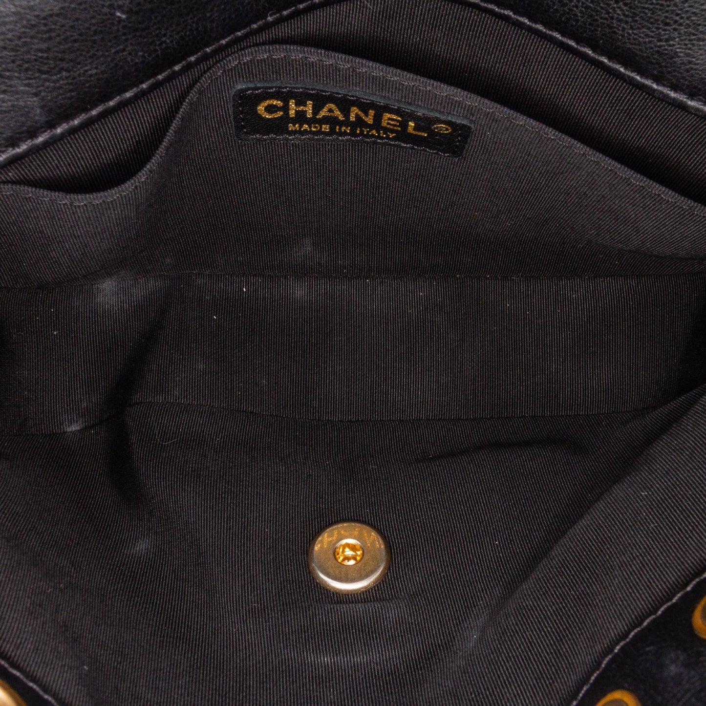 Chanel CC Chevron Calfskin Round Flap Satchel