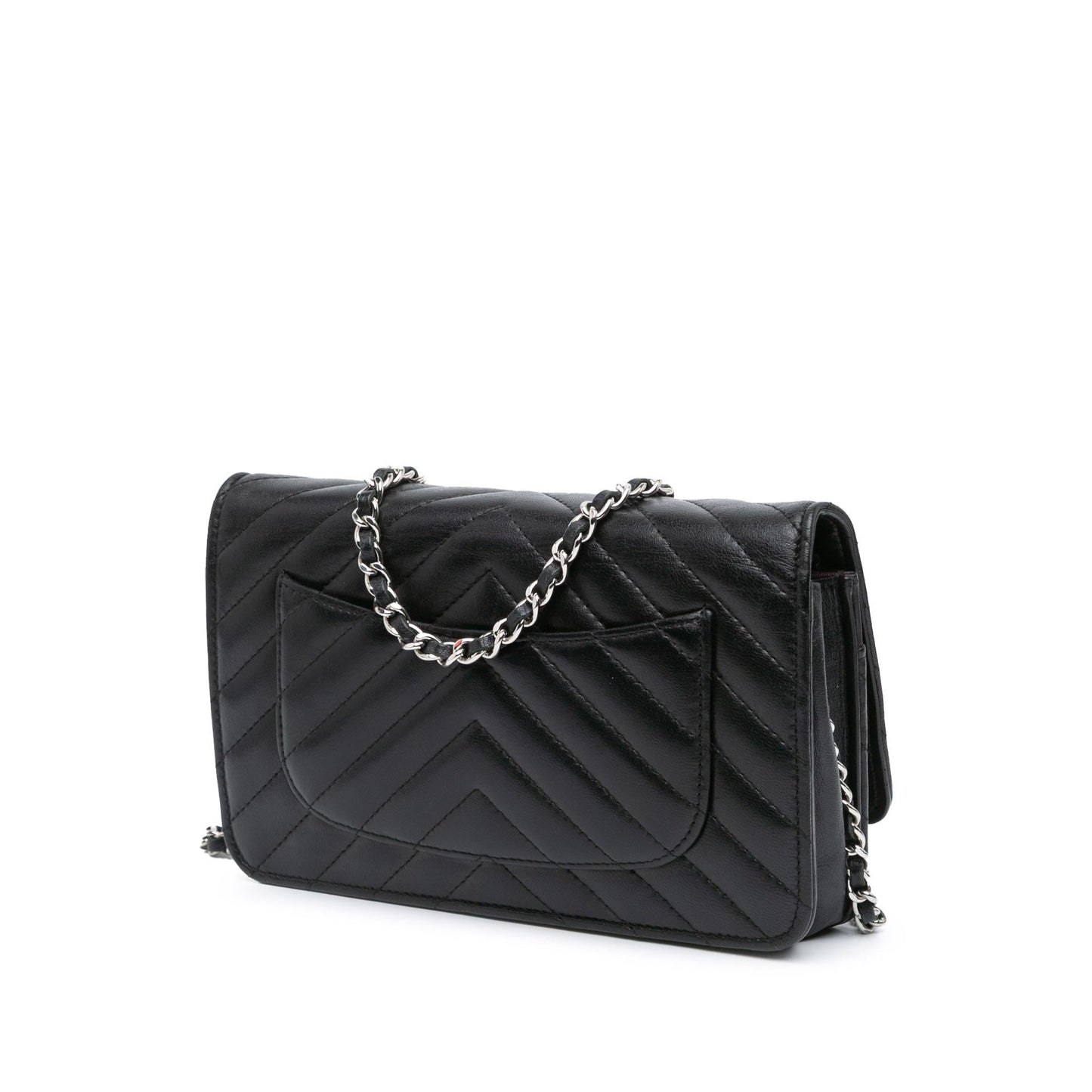 Chanel CC Chevron Lambskin Wallet On Chain