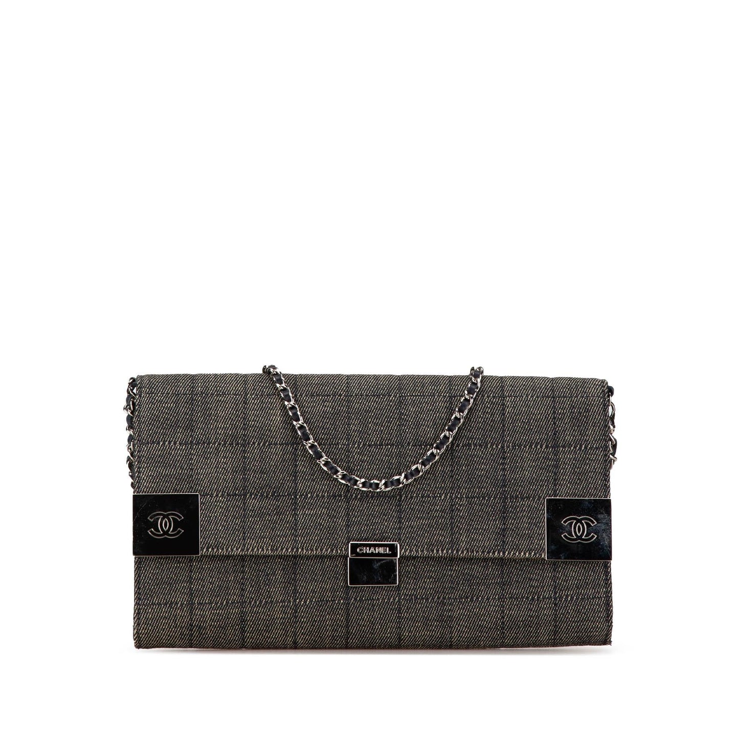 Chanel CC Choco Bar Denim Chain Flap