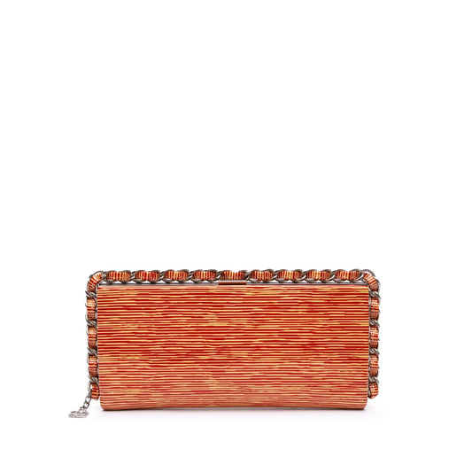 Chanel CC Patent Striped Chain Around Clutch