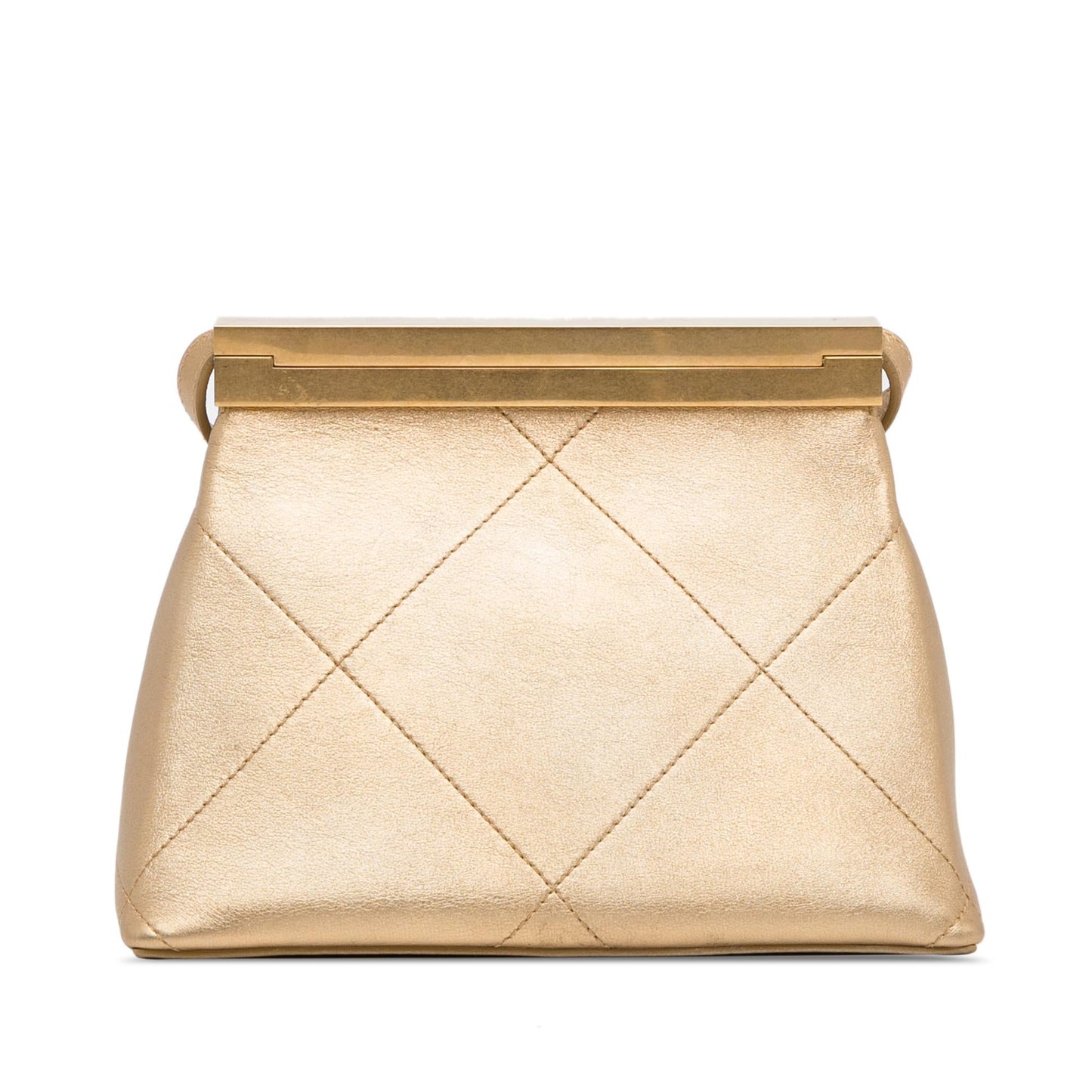 Chanel Calfskin Kiss Lock Frame Bag (SHG-jfYumG)