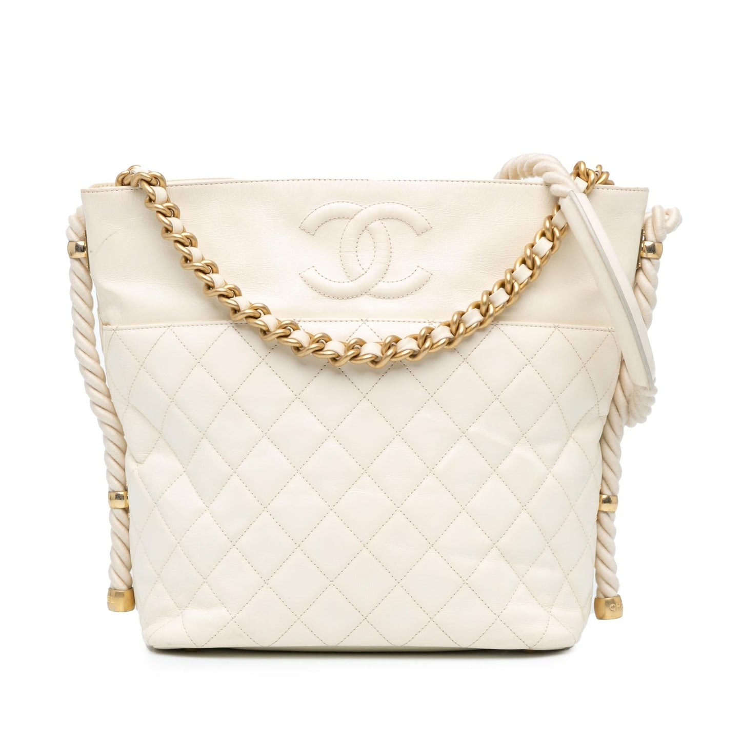 Chanel Crumpled Calfskin En Vogue Rope Satchel (SHG-YiQ0Ms)