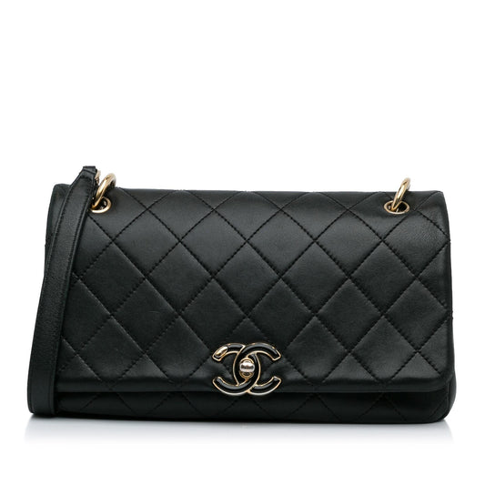 Chanel Large Lambskin Twist Chain Enamel CC Flap