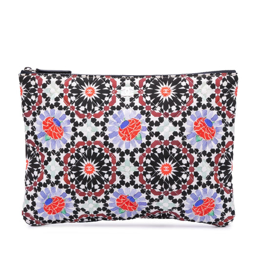 Chanel Paris Dubai Medium Printed Canvas Cosmetic Case
