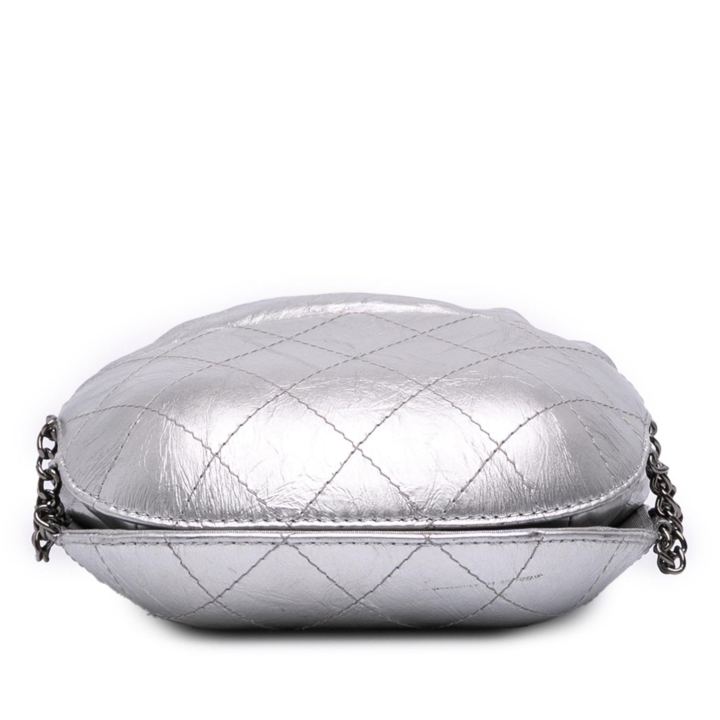 Chanel Small Quilted Metallic Aged Calfskin Gabrielle Bucket Bag