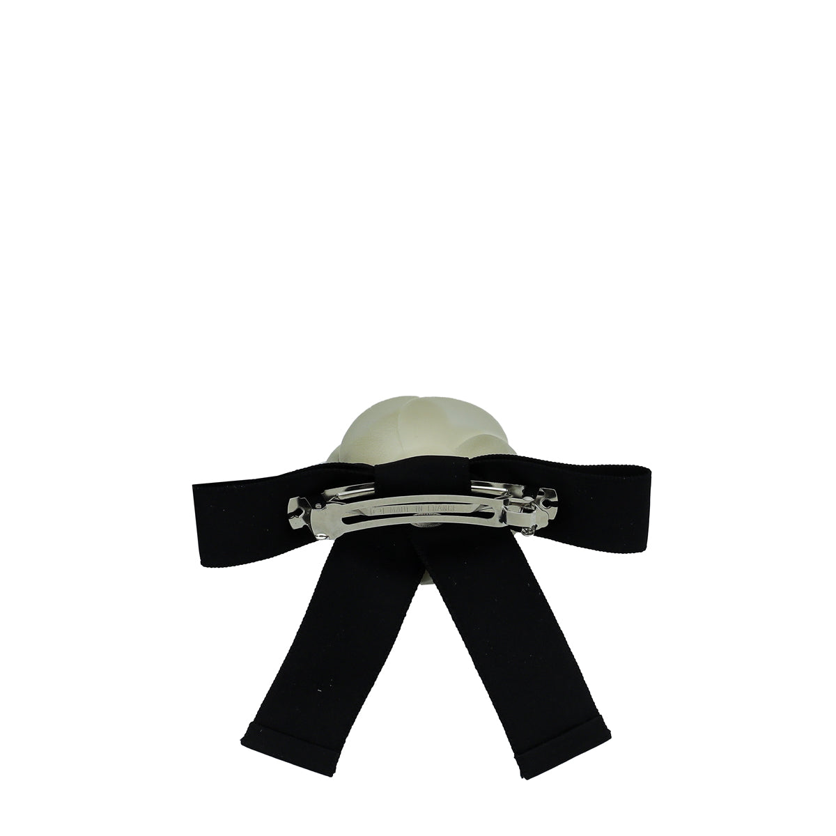 Chanel Bicolor CC Camellia Flower Bow Hair Clip