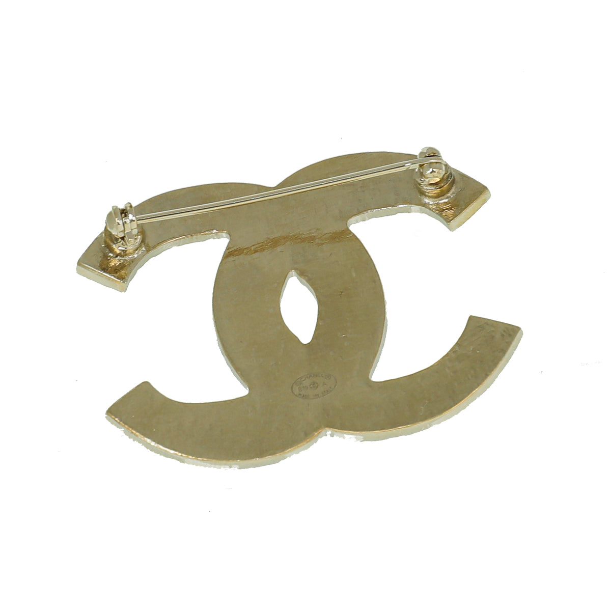 Chanel Yellow CC Enamel Brooch