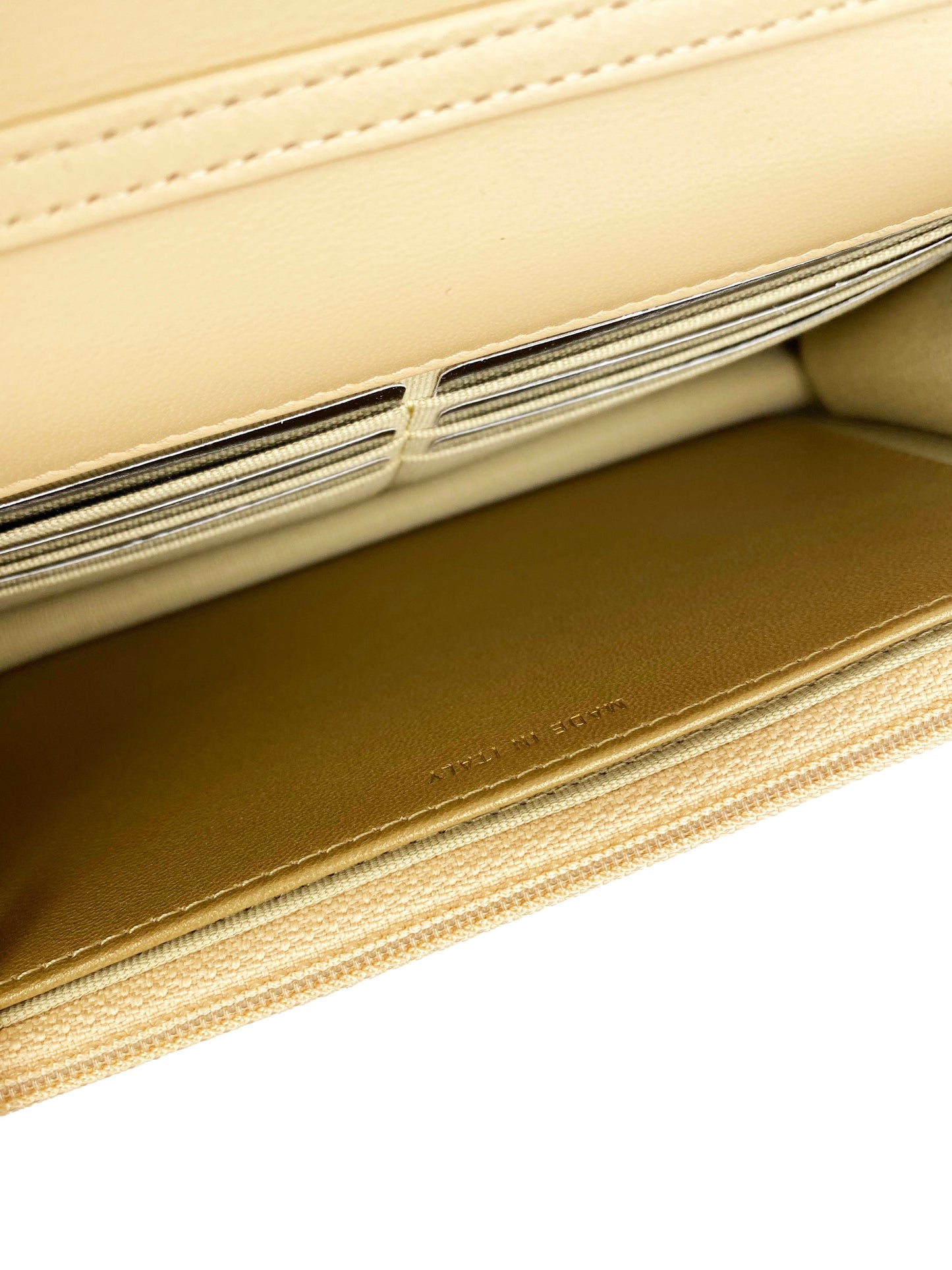 Chanel Beige Wallet on Chain with Pearl Crush