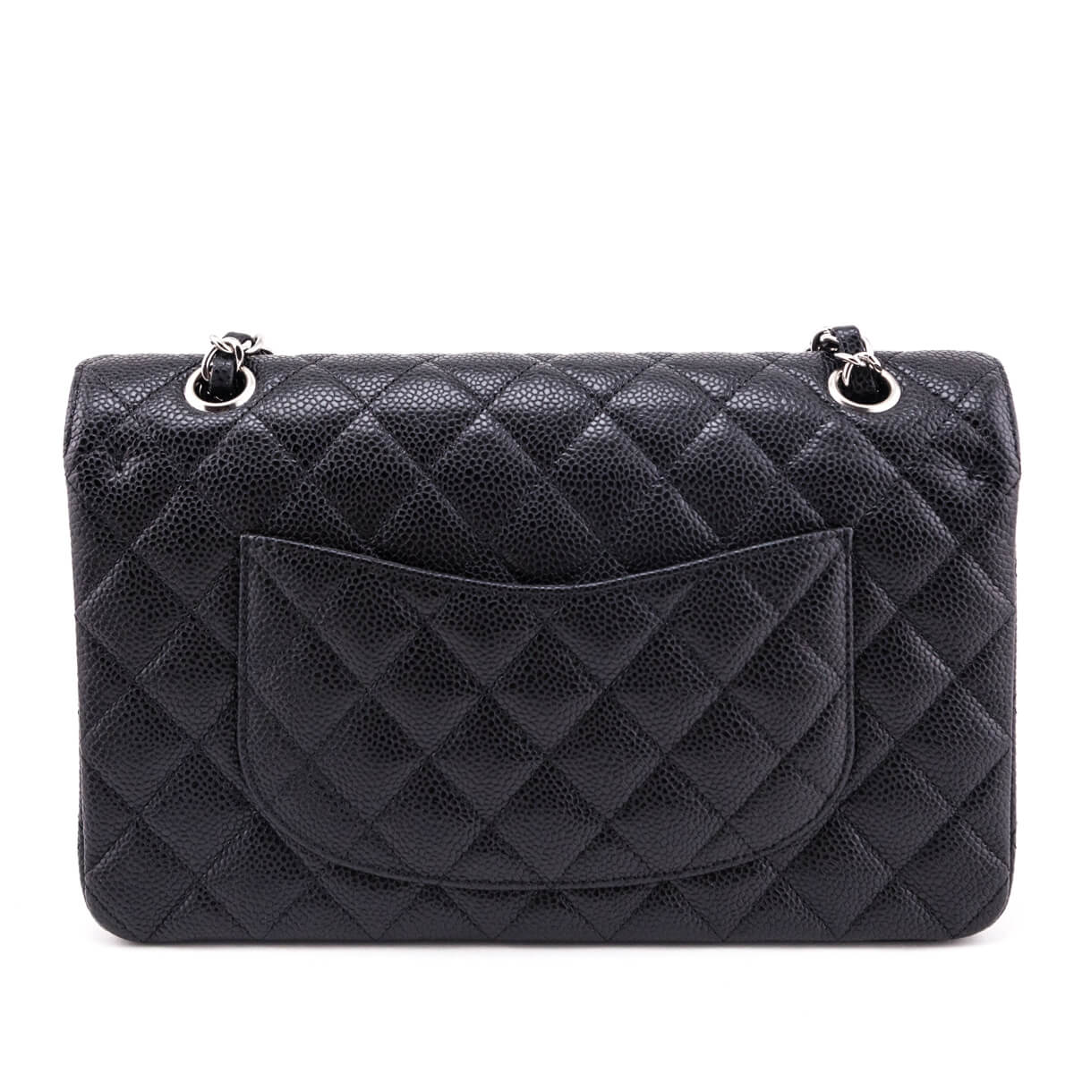 Chanel Black Quilted Caviar Medium Classic Double Flap Bag