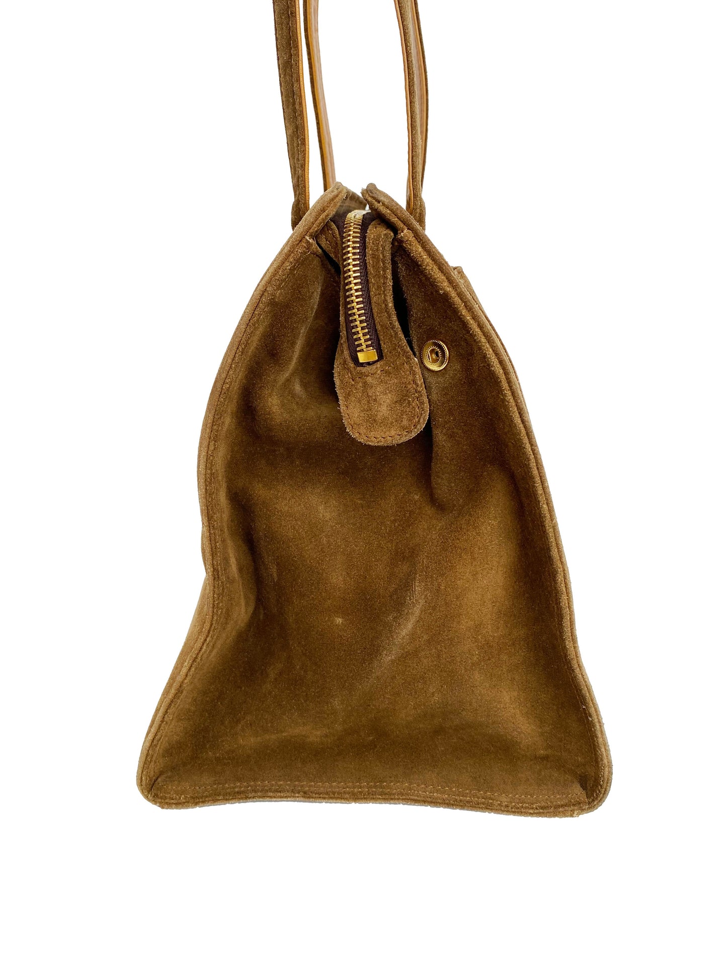 Chanel   Tan Brown Suede Bag