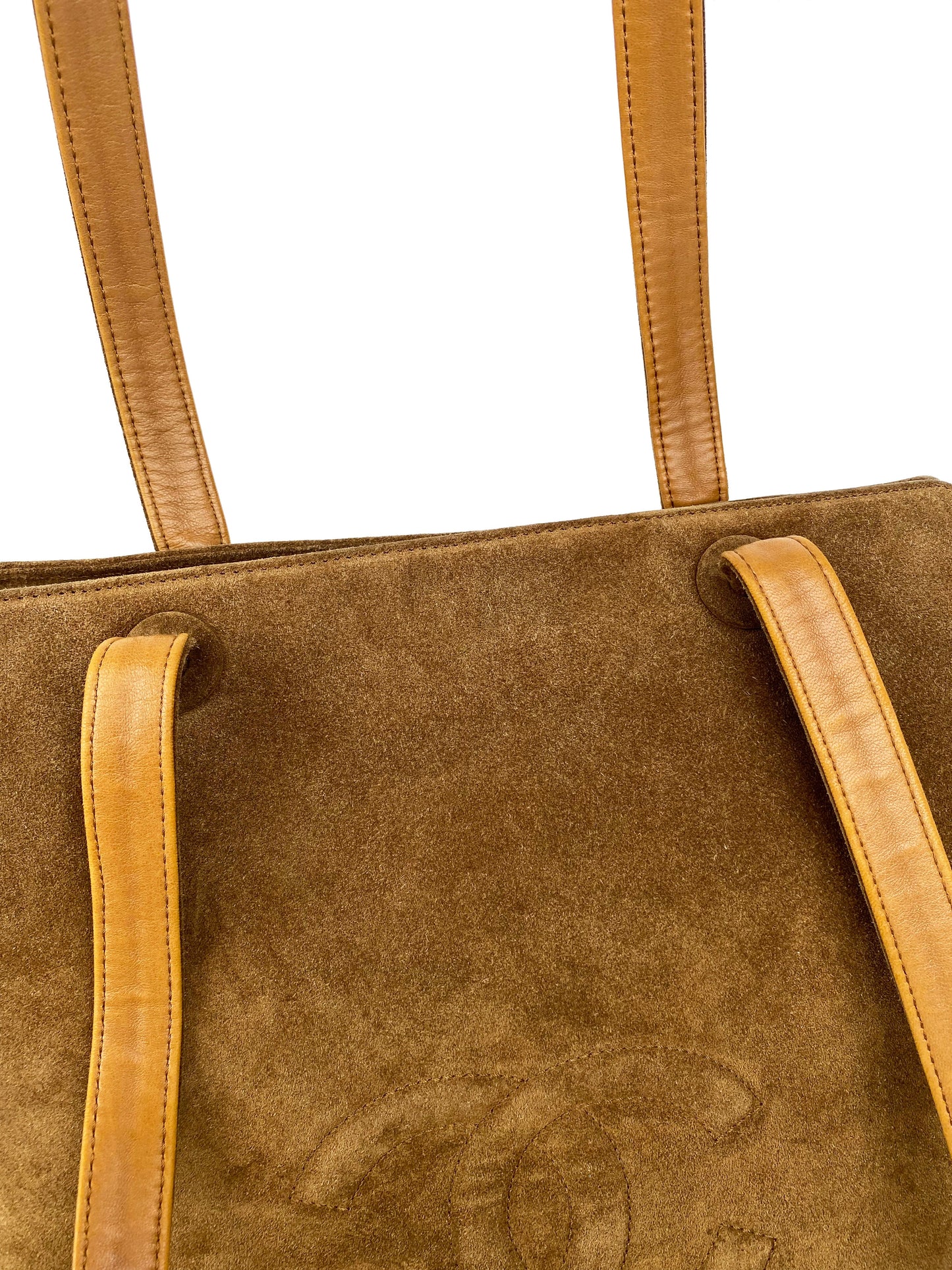 Chanel   Tan Brown Suede Bag