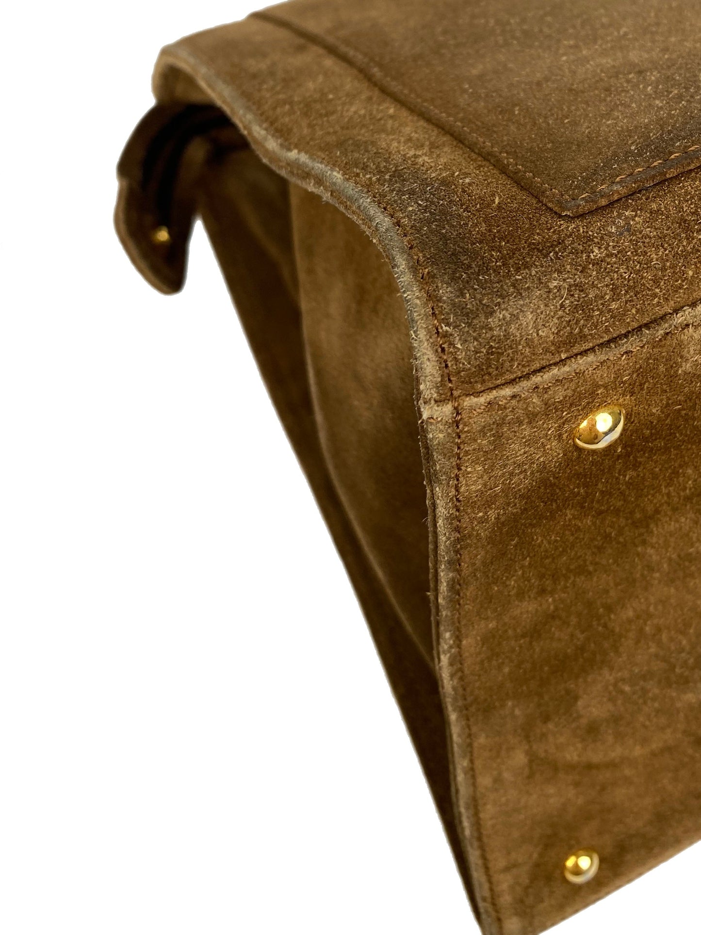 Chanel   Tan Brown Suede Bag