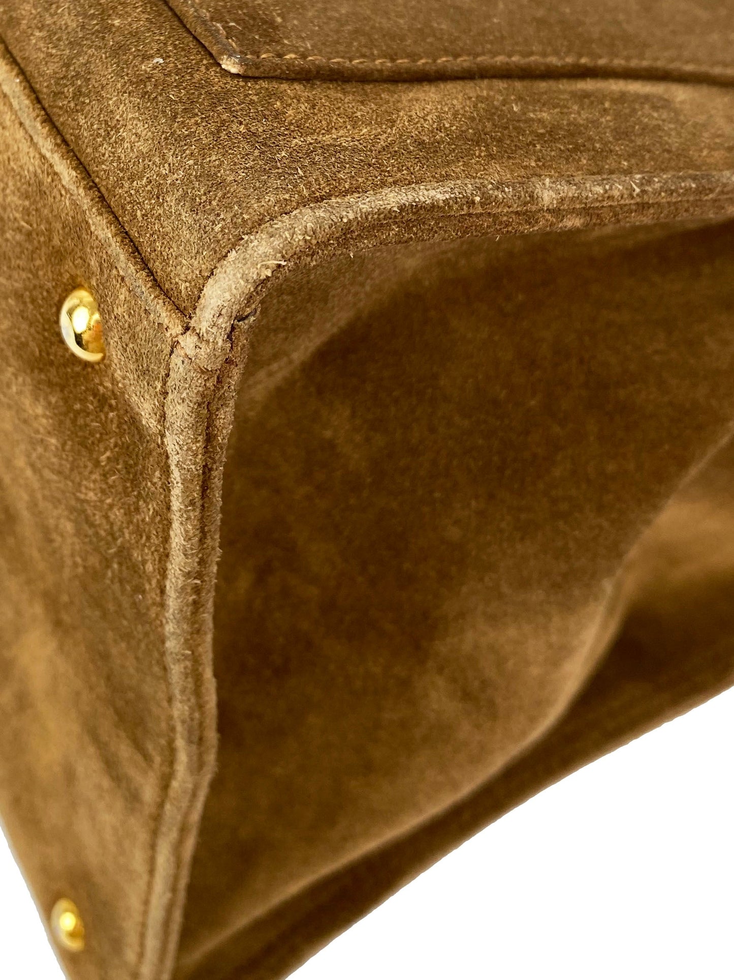 Chanel   Tan Brown Suede Bag