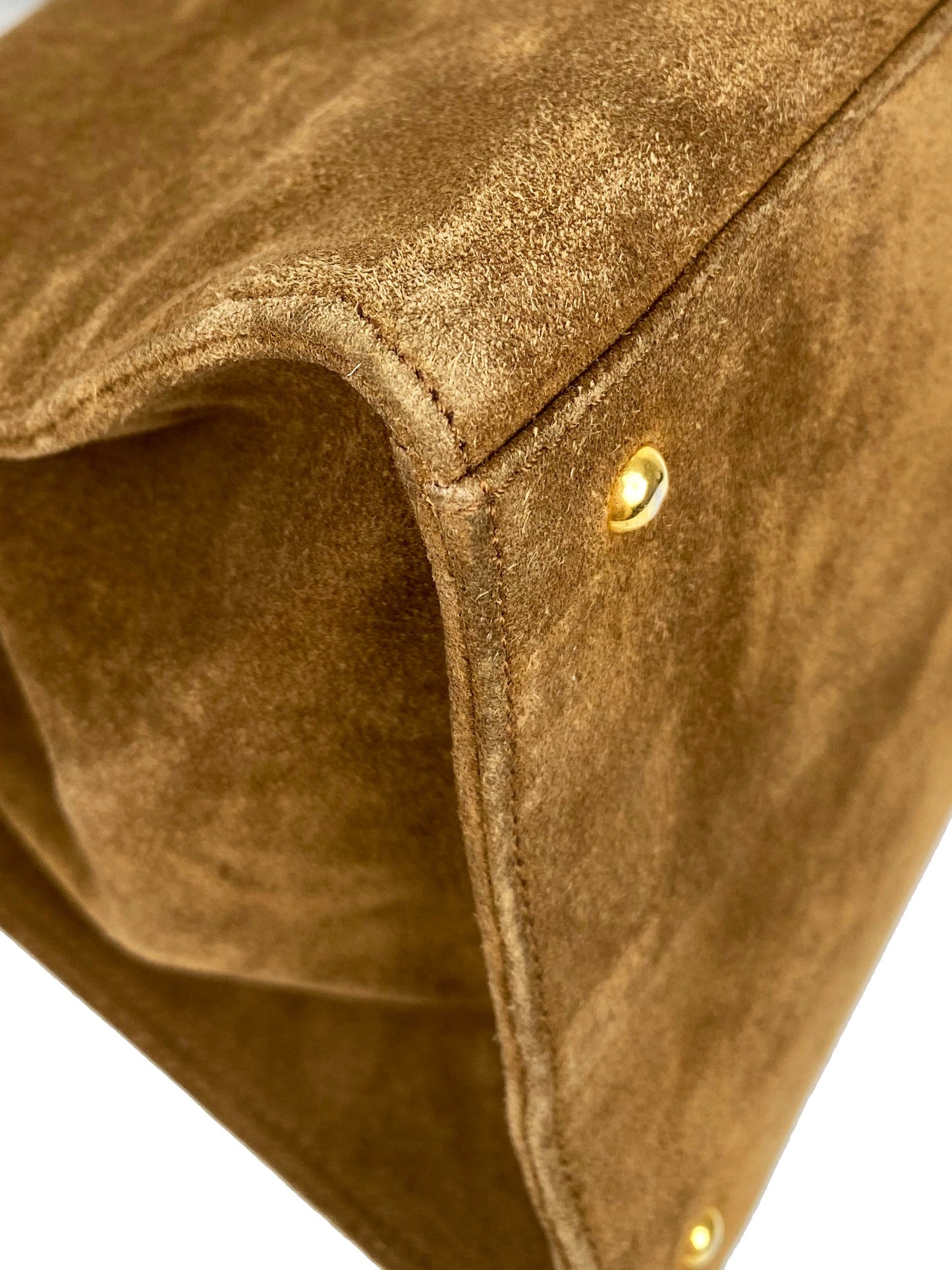Chanel   Tan Brown Suede Bag